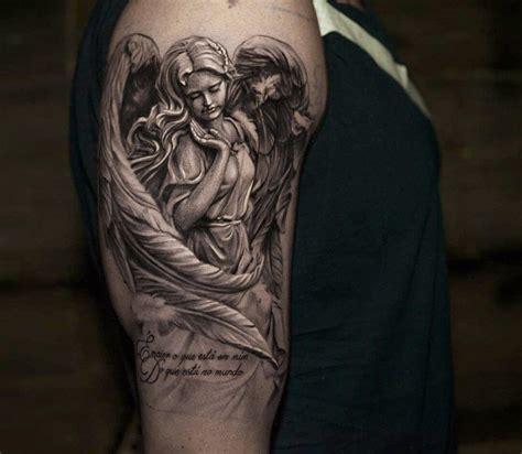 angel pic tattoo|realistic angel tattoo.